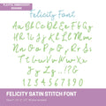 Felicity Satin Stitch Embroidery Font, Handwriting Satin Stitch Machine Embroidery Font, Playful Embroidery font, bx included
