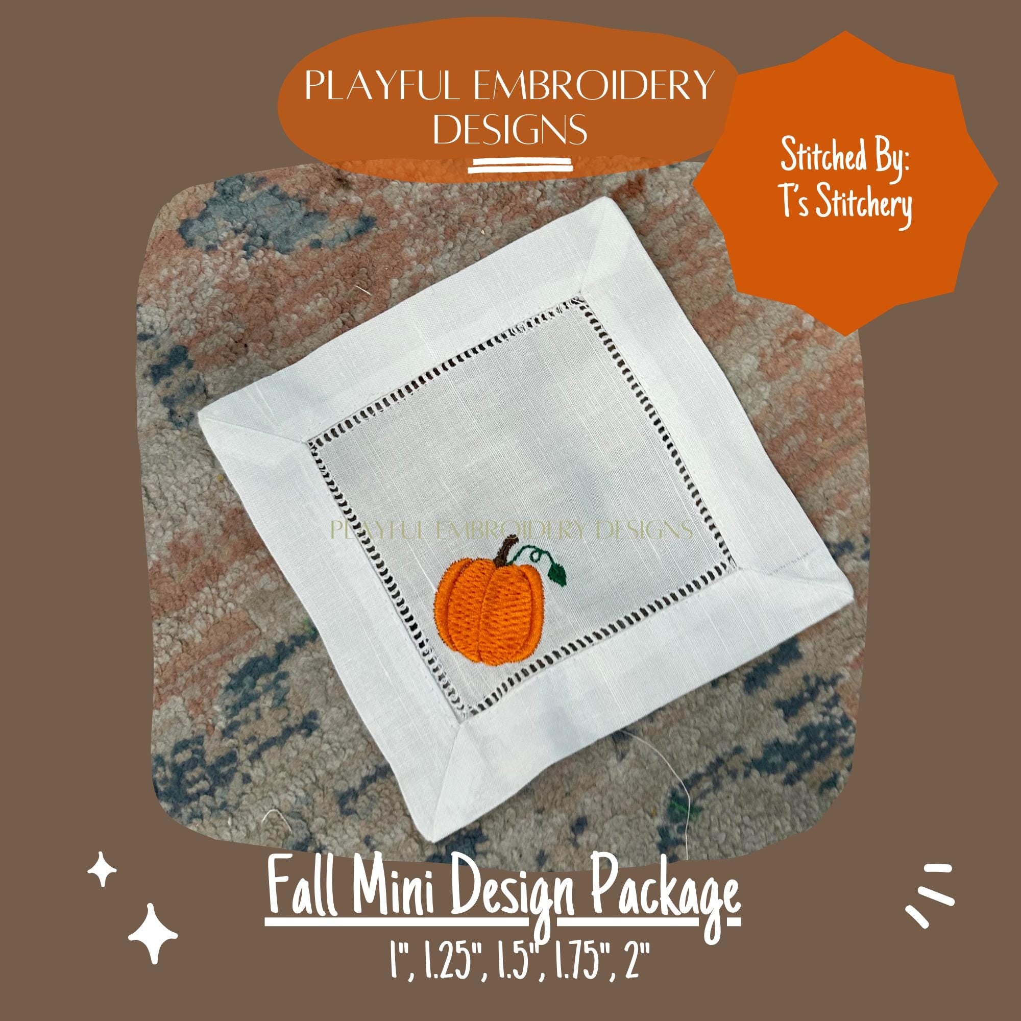 Fall Mini Machine Embroidery Designs, Fall Embroidery Package, Fall Satin Mini Designs, Pumpkin Mini Design, Acorn Mini Design, Leaf Mini
