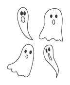 Package of Ghost Outlines Machine Embroidery Design, Bean Stitch Ghost Design, Quick Stitch Ghost Embroidery Design, Ghost Package Design