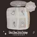 Package of Ghost Outlines Machine Embroidery Design, Bean Stitch Ghost Design, Quick Stitch Ghost Embroidery Design, Ghost Package Design