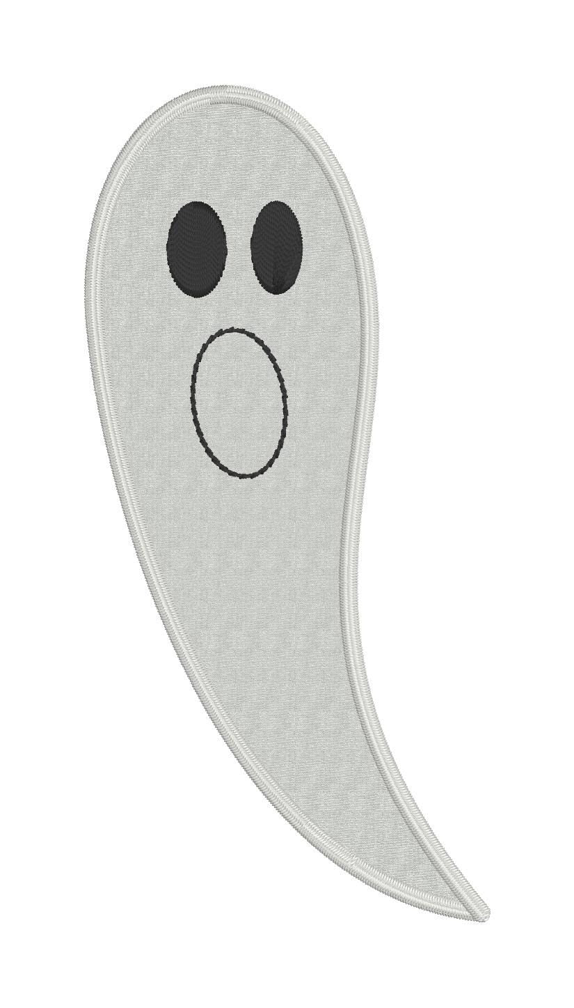Ghost Applique Machine Embroidery Design, Applique Ghost Design, Satin Stitch Applique Ghost Embroidery Design, Package of Ghost Appliques
