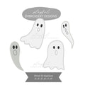 Ghost Applique Machine Embroidery Design, Applique Ghost Design, Satin Stitch Applique Ghost Embroidery Design, Package of Ghost Appliques