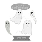 Ghost Applique Machine Embroidery Design, Applique Ghost Design, Satin Stitch Applique Ghost Embroidery Design, Package of Ghost Appliques