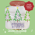 Christmas Tree Trio Machine Embroidery Design, Scribble Christmas Tree Trio Design, Digital Download, Christmas Embroidery Design