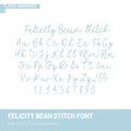 Felicity Bean Stitch Embroidery Font, Handwriting Bean Stitch Machine Embroidery Font, Playful Embroidery font, bx included