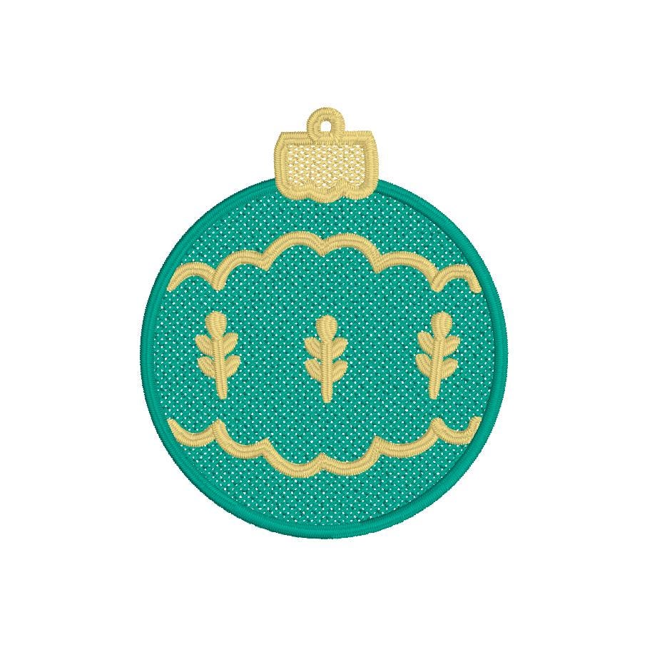 Free Standing Lace Ornament Machine Embroidery Design, FSL Ornament Design, Christmas Ornament Machine Embroidery Design