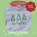 Christmas Tree Trio Machine Embroidery Design, Scribble Christmas Tree Trio Design, Digital Download, Christmas Embroidery Design