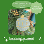 Free Standing Lace Ornament Machine Embroidery Design, FSL Ornament Design, Christmas Ornament Machine Embroidery Design
