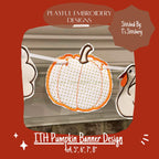 In The Hoop Pumpkin Banner Machine Embroidery Design, Easy Pumpkin ITH Banner Package, In the Hoop Fall Banner, ITH Pumpkin Banner Design