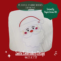 Santa Machine Embroidery Design, Santa Face Outline Embroidery Design, Christmas Embroidery Design, Santa Clause Design