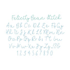 Felicity Bean Stitch Embroidery Font, Handwriting Bean Stitch Machine Embroidery Font, Playful Embroidery font, bx included