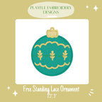 Free Standing Lace Ornament Machine Embroidery Design, FSL Ornament Design, Christmas Ornament Machine Embroidery Design