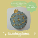 Free Standing Lace Ornament Machine Embroidery Design, FSL Ornament Design, Christmas Ornament Machine Embroidery Design