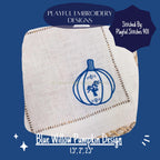 Blue Willow Pumpkin Machine Embroidery Design, Chinsoiserie Pumpkin Embroidery Design, Grandmillennial Embroidery