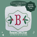 Satin Monogram Frame Machine Embroidery Design, 4x4, 5x7, 6x10, 8x8, Two Tone Monogram Frame Design, Name Frame Embroidery Design, Digital
