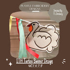 In The Hoop Turkey Banner Machine Embroidery Design, Easy Turkey ITH Banner Package, In the Hoop Thanksgiving Banner, Turkey Bunting Design