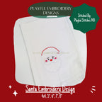 Santa Machine Embroidery Design, Santa Face Outline Embroidery Design, Christmas Embroidery Design, Santa Clause Design