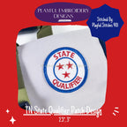 Tennessee State Qualifier Patch Machine Embroidery Design, Patch Design, TN State Qualifying Patch