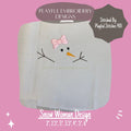 Snow Woman Machine Embroidery Design, Bean Stitch Snow Lady Design, Snowwoman Design, Winter Embroidery Design, Digital Download