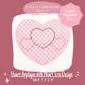 Heart Satin Stitch Applique Design, Valentine's Applique Machine Embroidery Design, Heart Trio Applique Design, Digital Download