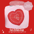 Bean Stitch Heart Applique Design, Valentine's Applique Machine Embroidery Design, Valentine's Embroidery Design, Digital Download