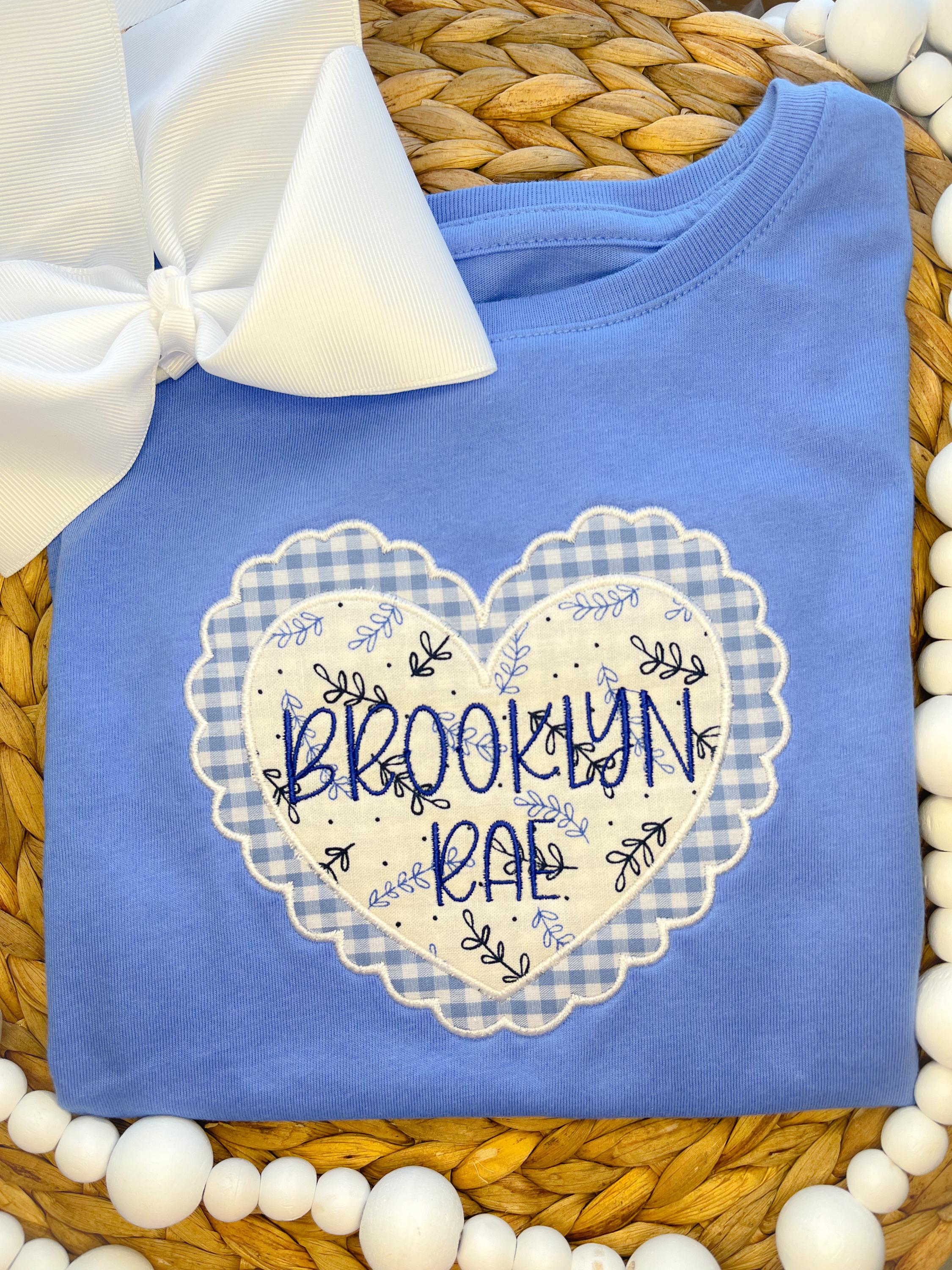 Scalloped Heart Satin Stitch Applique Design, Valentine's Applique Machine Embroidery Design