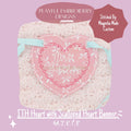 In The Hoop Heart Banner Machine Embroidery Design, ITH Bean Stitch Scalloped Heart Banner Design, ITH Valentine Banner