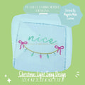 Christmas Light Swag with Bows Machine Embroidery Design, Christmas Monogram Frame Design, Digitial Download