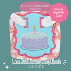 Birthday machine embroidery design, Birthday Balloon Embroidery Design, Celebration Embroidery Design, Cross Stitch Filled Embroidery Design