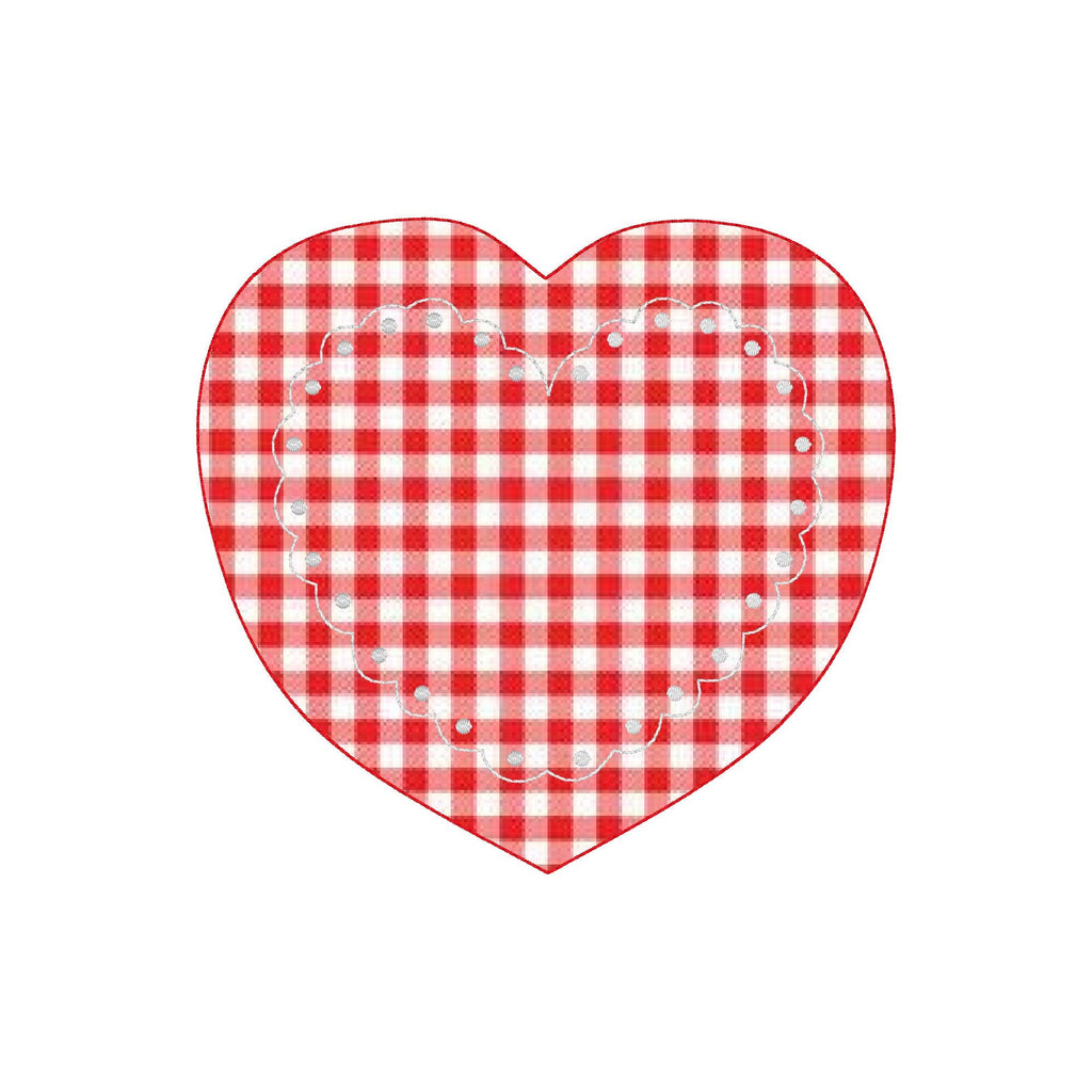 Bean Stitch Heart Applique Design, Valentine's Applique Machine Embroidery Design, Valentine's Embroidery Design, Digital Download