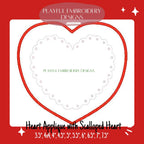 Satin Stitch Heart Applique Design, Valentine's Applique Machine Embroidery Design, Valentine's Embroidery Design, Digital Download