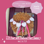 In The Hoop Heart Banner Machine Embroidery Design, ITH Heart Banner Design, ITH Valentine Banner, ITH Valentine Tag, Digital Download