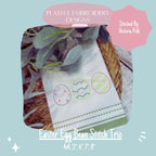 Easter Egg Trio Machine Embroidery Design, Quick Stitch Easter Design, Bean Stitch Easter Egg Trio Embroidery Design, Digital Download