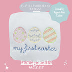 Easter Egg Trio Machine Embroidery Design, Easter Sketch Design, Sketch Easter Egg Trio Embroidery Design, Digital Download