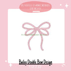Bow Satin Stitch Machine Embroidery Design, Bow Embroidery Design, Single Bow Embroidery Design, Add on Bow Design, Digital Download