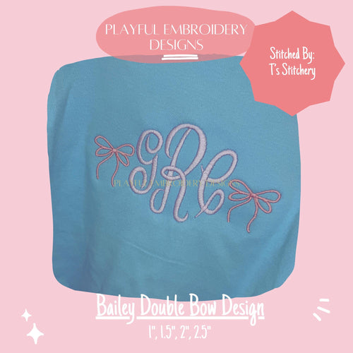Bow Satin Stitch Machine Embroidery Design, Bow Embroidery Design, Single Bow Embroidery Design, Add on Bow Design, Digital Download