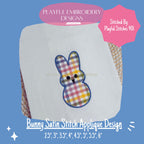 Satin Stitch Applique Easter Bunny Machine Embroidery Design, Peep Applique Design, Single Bunny Applique Design, Easter Applique
