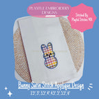 Satin Stitch Applique Easter Bunny Machine Embroidery Design, Peep Applique Design, Single Bunny Applique Design, Easter Applique