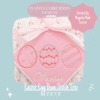 Easter Egg Trio Machine Embroidery Design, Quick Stitch Easter Design, Bean Stitch Easter Egg Trio Embroidery Design, Digital Download