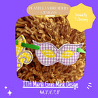 In The Hoop Mardi Gras Mask Banner Machine Embroidery Design, ITH Mask Banner Design, ITH Double Applique Mardi Gras Mask Design