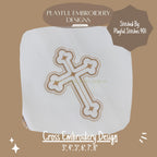 Elegant Cross Embroidery Design, Delicate Cross Machine Embroidery Design, Religious Embroidery Design, Digital Download