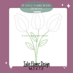 Tulip Bouquet Embroidery Design, Flower Machine Embroidery Design, Spring Flowers Embroidery Design, Digital Download