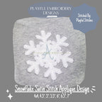 Snowflake Applique Machine Embroidery Design, Satin Stitch Snowflake Applique Machine Embroidery Design, Winter Embroidery, Digital Download