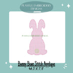 Easter Bunny Applique Design, Easter Machine Embroidery Applique Design, Quick Stitch Bunny Applique Design, Digital Download