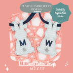 In The Hoop Bunny Banner Machine Embroidery Design, ITH Easter Banner Design, Satin Stitch Bunny Banner