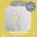 Birthday Balloon Machine Embroidery Design, Quick Stitch Celebration Design, Bean Stitch  Balloon Design, Digital Download