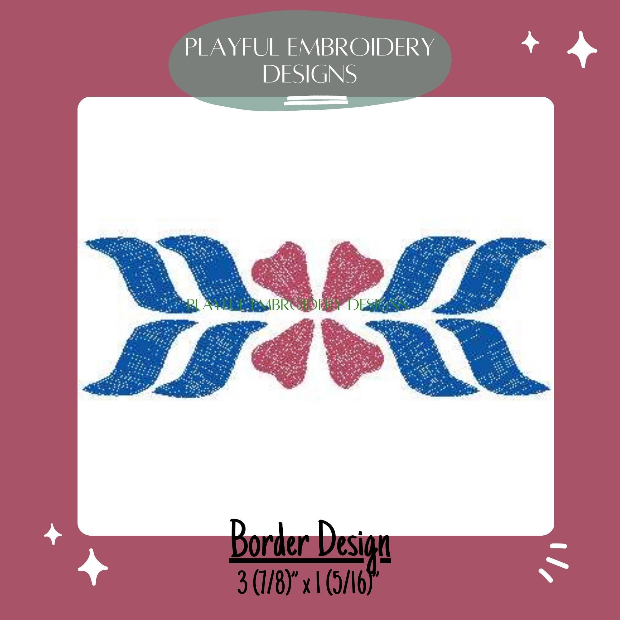 Border Machine Embroidery, Pillow Case Border Embroidery Design, Digital Download