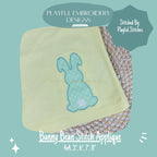 Easter Bunny Applique Design, Easter Machine Embroidery Applique Design, Quick Stitch Bunny Applique Design, Digital Download