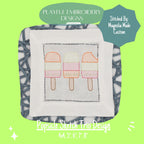 Popsicle Trio Sketch Embroidery Design, Ice Pop Trio Machine Embroidery Design, Summer Embroidery Design, Digital Download