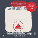 Sailboat Circle Embroidery Design, Nautical Circle Machine Embroidery Design, 6 sizes, digital download